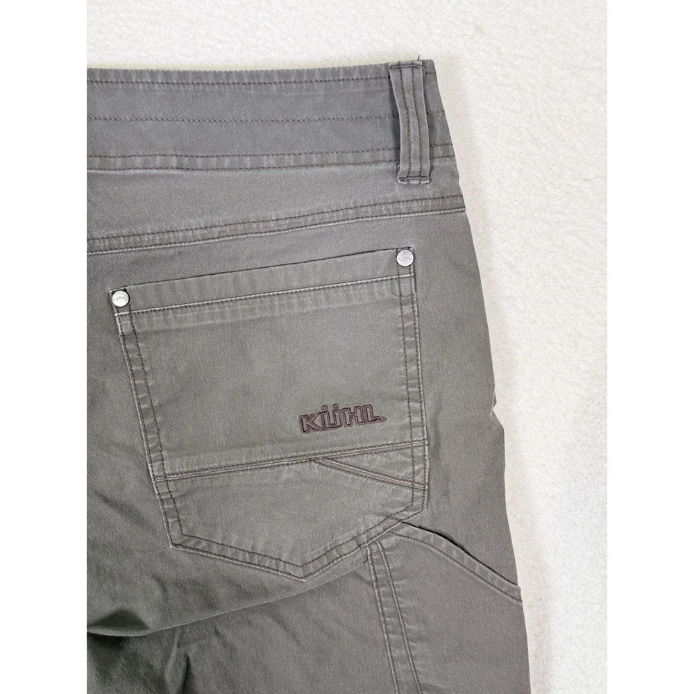 KUHL Men 34 Cargo Shorts Vintage Patina Dye Dark Gray Hiking Outdoor 7.5 Inseam